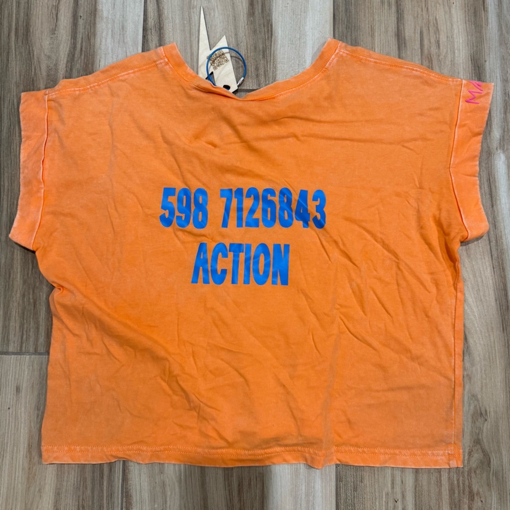 NWT MAP Cropped Tee-> POWER ON A TEE